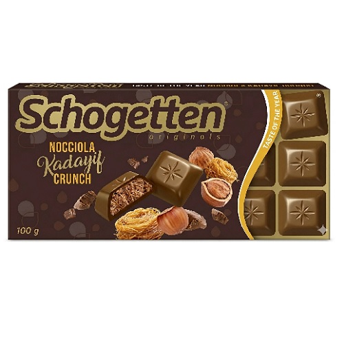 Schogetten шоколад молочный с начинкой из фундука и тестом Кадайф, 100 гр Schogetten шоколад молочный с начинкой из фундука и тестом Кадайф, 100 гр